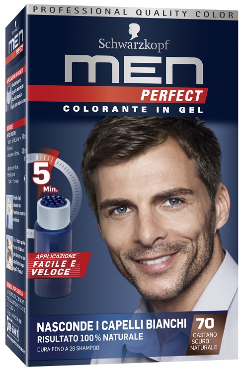 SCHWARZKOPF - Men perfect - colorante in gel n. 70 castano scuro naturale