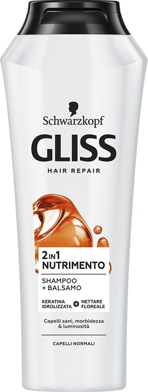 Testanera - Gliss - 2 in 1 Nutrimento Shampoo e Balsamo 225 ml — confronto prezzi