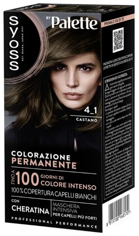 Syoss By Palette 4_1 Castano Colorazione Permanente Con Cheratina