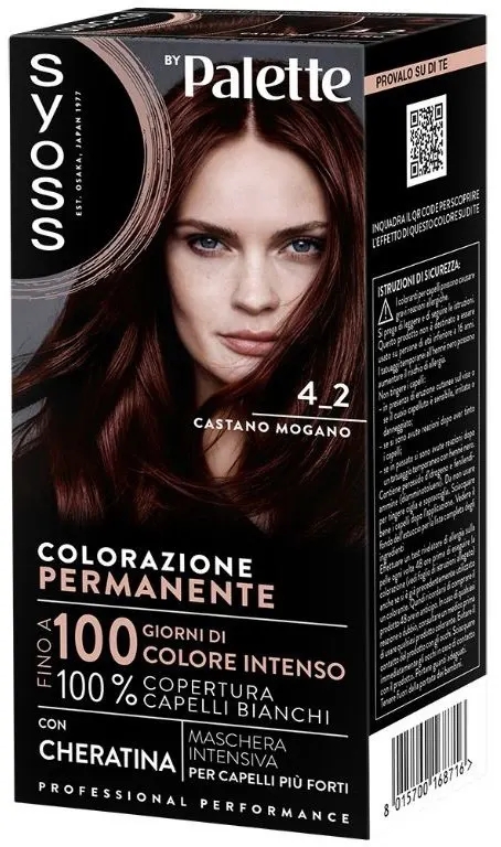 Syoss By Palette 4_2 Castano Mogano Colorazione Permanente Con Cheratina — confronto prezzi