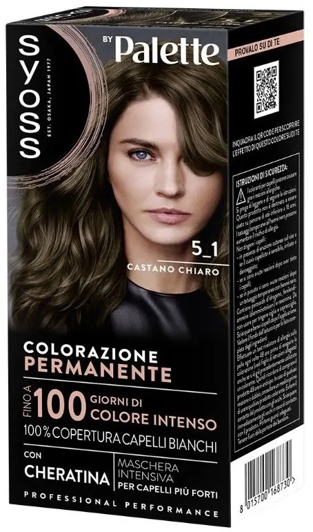 Syoss By Palette 5_1 Castano Chiaro Colorazione Permanente Con Cheratina — confronto prezzi