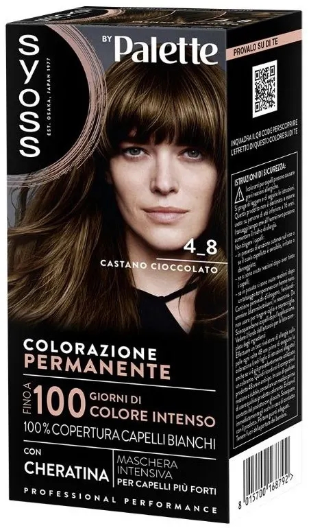 Syoss By Palette 4_8 Castano Cioccolato Colorazione Permanente Con Cheratina