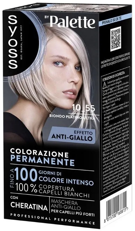 Syoss By Palette 10_55 Biondo Platino Ultra Colorazione Permanente Con Cheratina