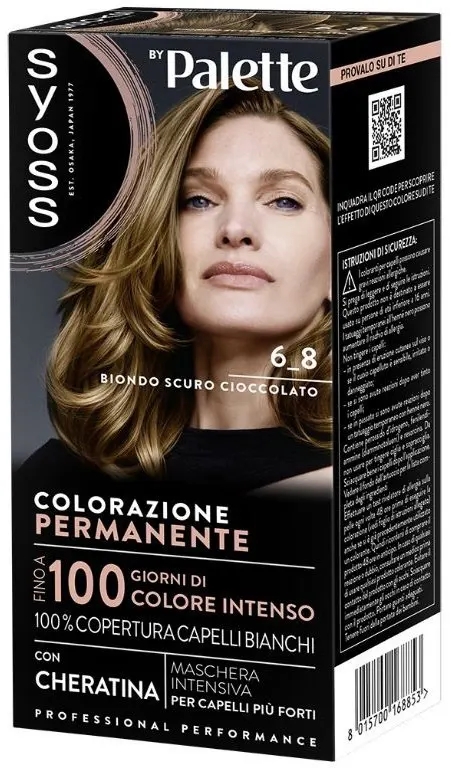 Syoss By Palette 6_8 Biondo Scuro Colorazione Permanente Con Cheratina
