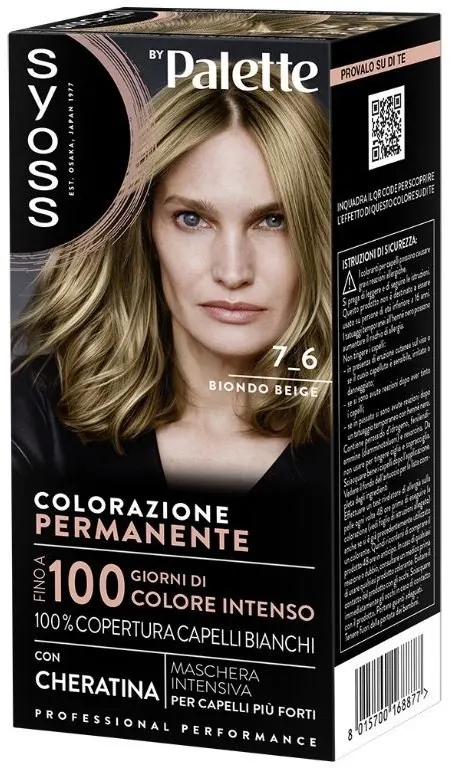 Syoss By Palette 7_6 Biondo Naturale Colorazione Permanente Con Cheratina