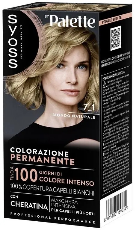 Syoss By Palette 7_1 Biondo Naturale Colorazione Permanente Con Cheratina