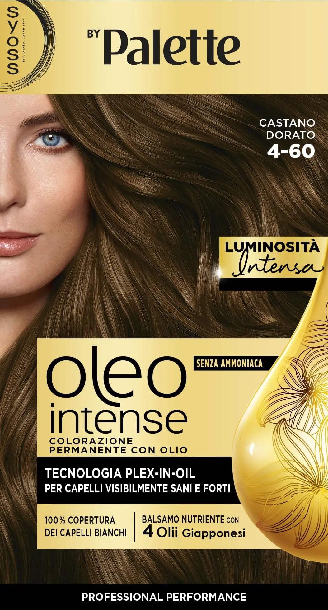 Syoss By Palette Oleo Intense 4-60 Castano Dorato Colorazione Permanente Con Olio