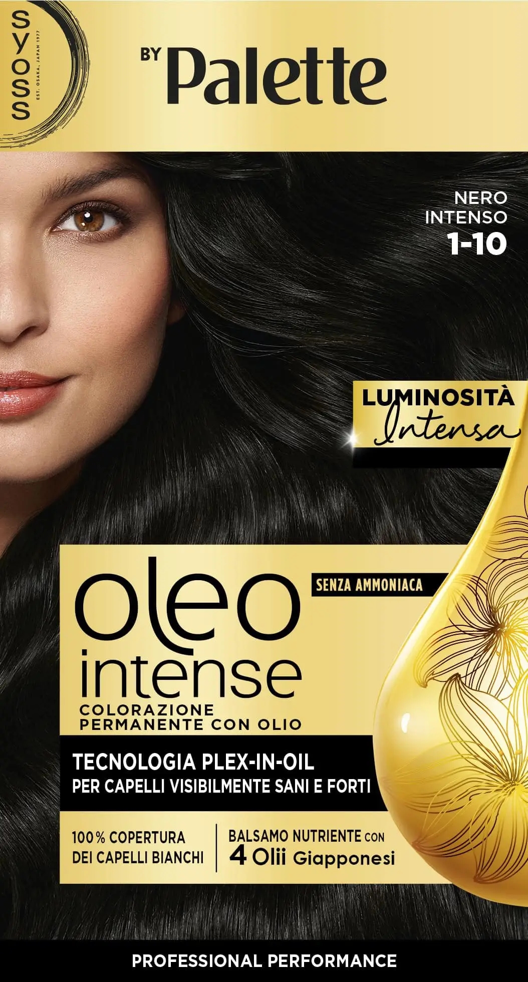 Syoss By Palette Oleo Intense 1-10 Nero Intenso Colorazione Permanente Con Olio