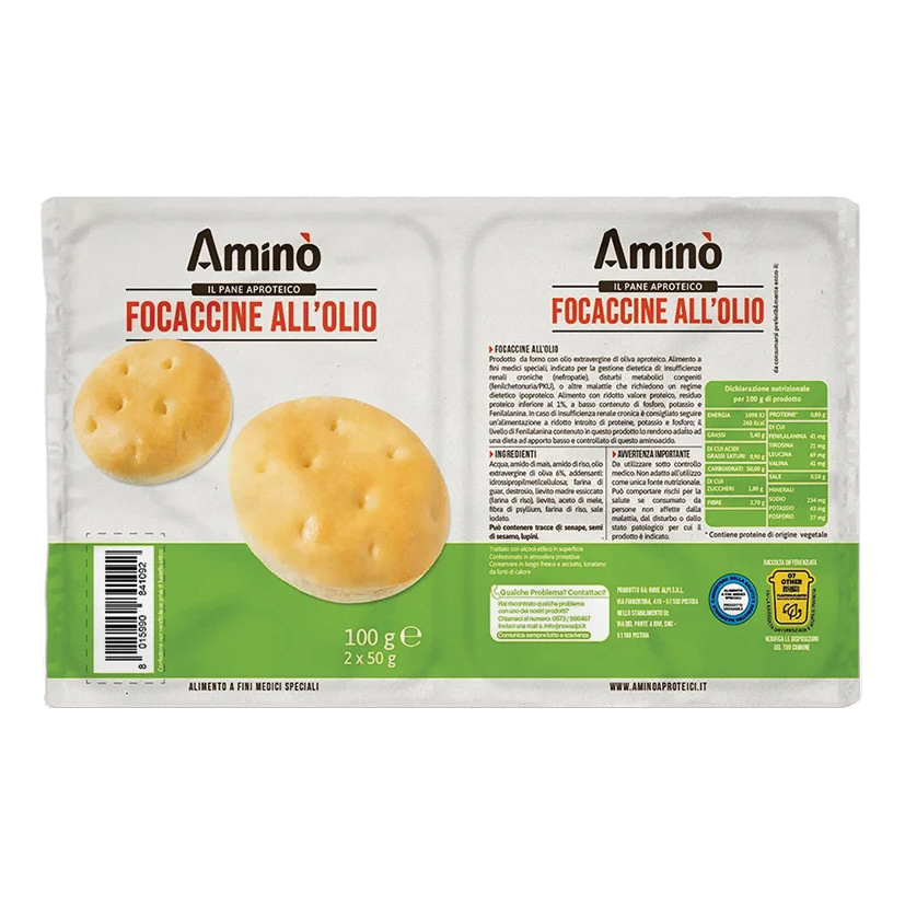Amino' focaccine olio 100 g