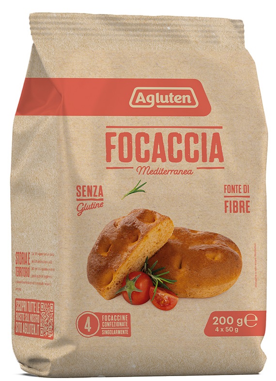 agluten focaccia mediterranea 4 pezzi da 50 g