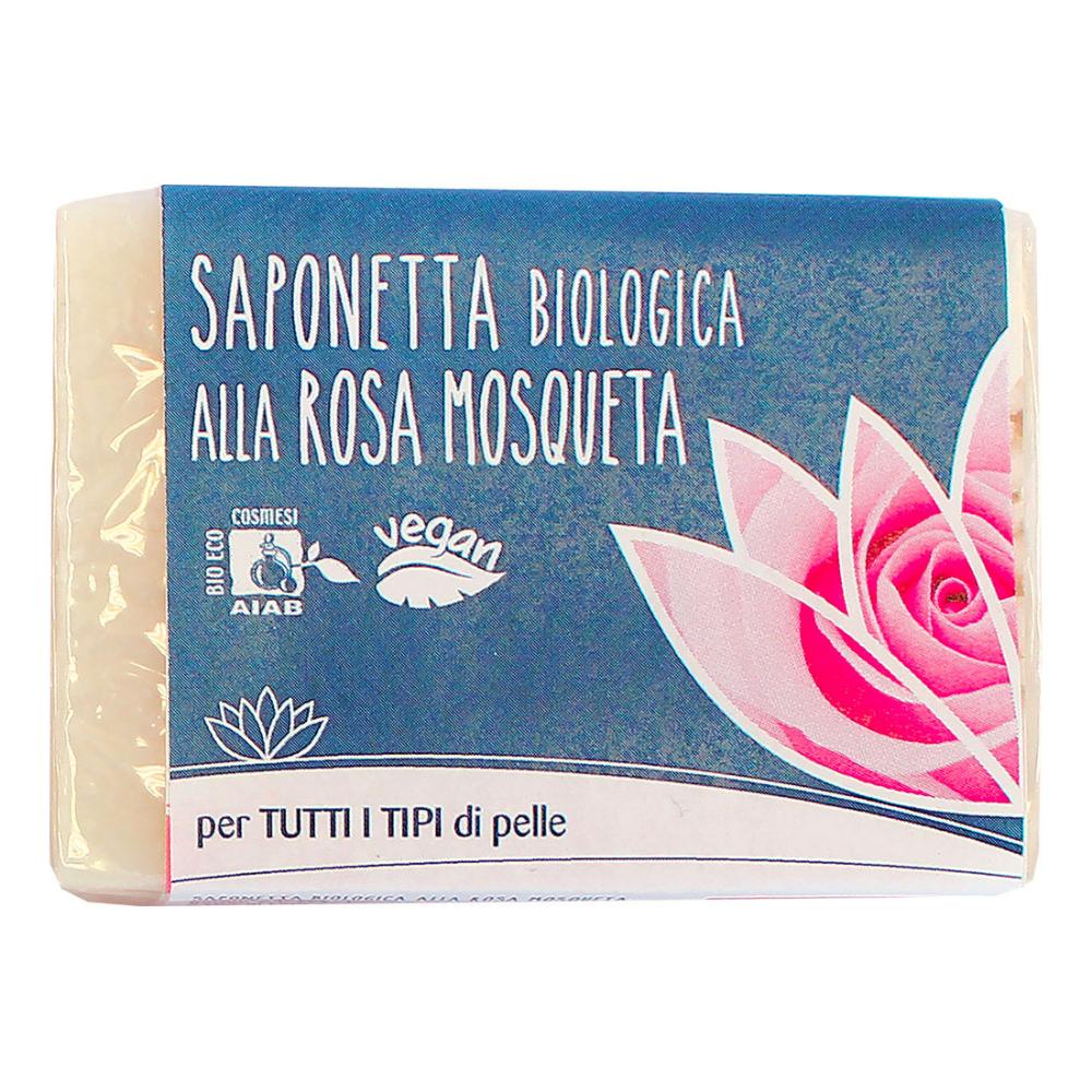 Fior di Loto Saponetta biologica alla rosa mosqueta - Detergente per tutti i tipi di pelle, 100 g — confronto prezzi
