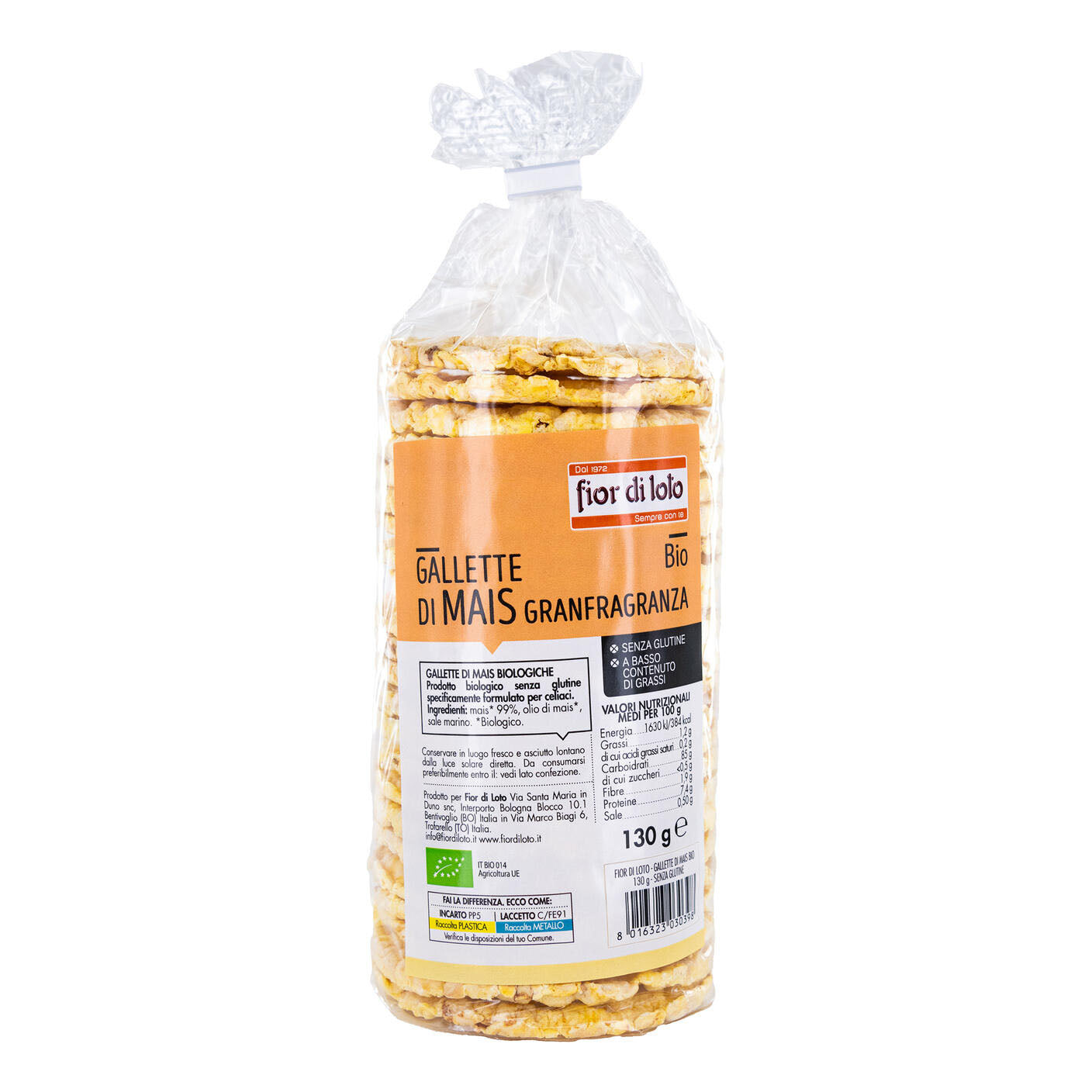 Gallette di Mais Granfragranza Senza Glutine- Fior loto 130 g — confronto prezzi