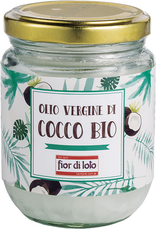 Fior Di Loto Olio Vergine Di Cocco Bio Prodotto da cucina, 180g