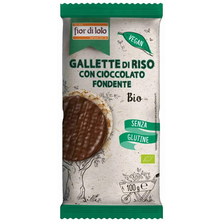 Gallette di Riso con Cioccolato Fondente Senza Glutine - Fior loto 100 g — confronto prezzi