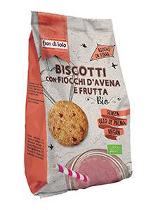 Fior di Loto Biscotti con Fiocchi Avena e Frutti Rossi 350 g