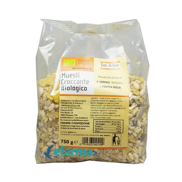 Fior Di Loto Muesli Croccante Biologico Formato Famiglia 750 g