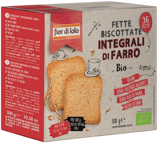 Fior di loto fette biscottate farro int.300g — confronto prezzi