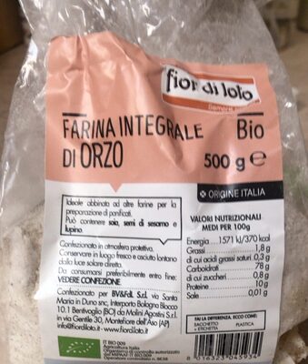 Farina integrale di orzo 500g