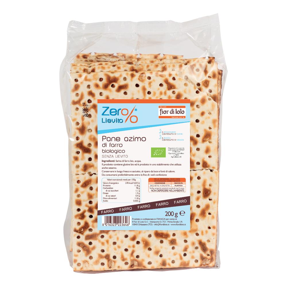 Fior Di Loto Zero%Glutine Pane Azzimo Di Farro Biologico 200g