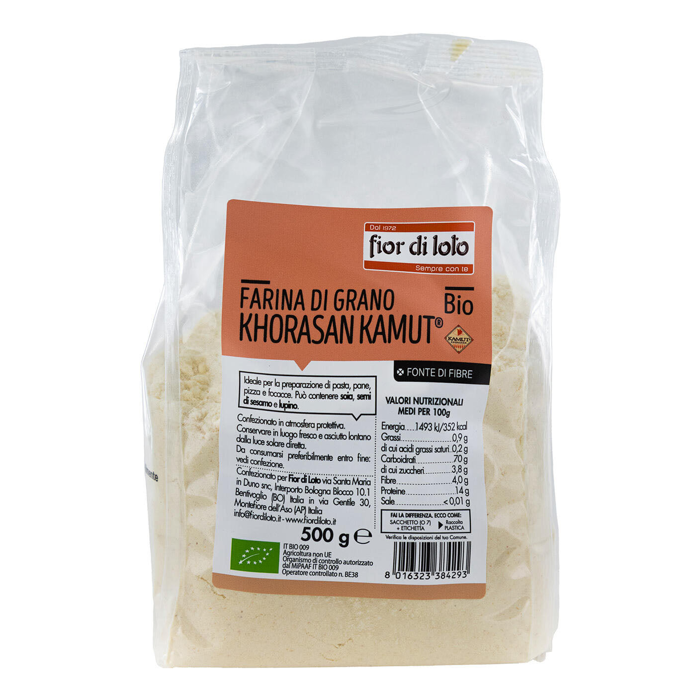 Fior di Loto Farina di Grano Khorasan Kamut, 500g