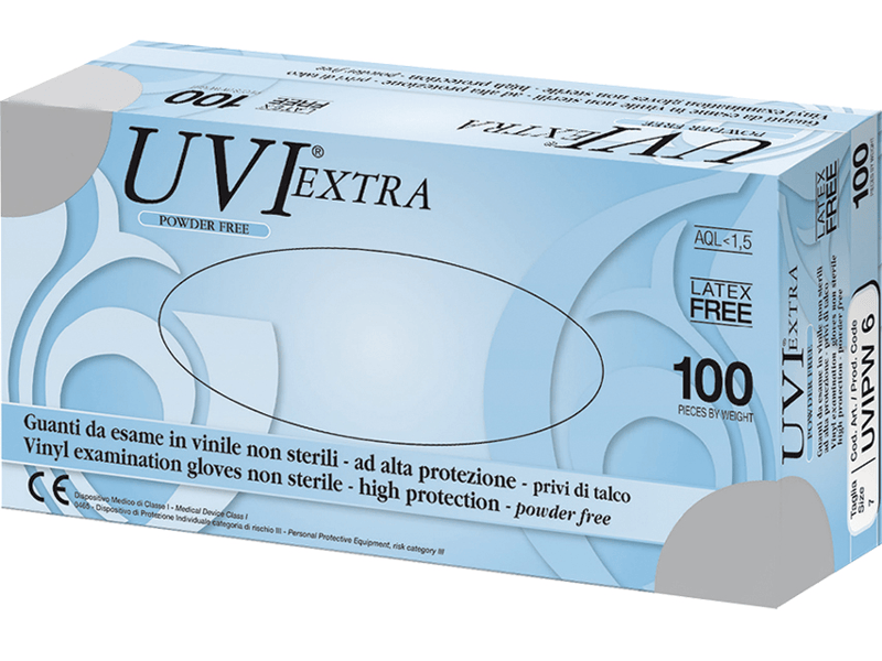 Uvi Extra Guanti Da Esame in Vinile non Sterili Senza Talco 100 Guanti