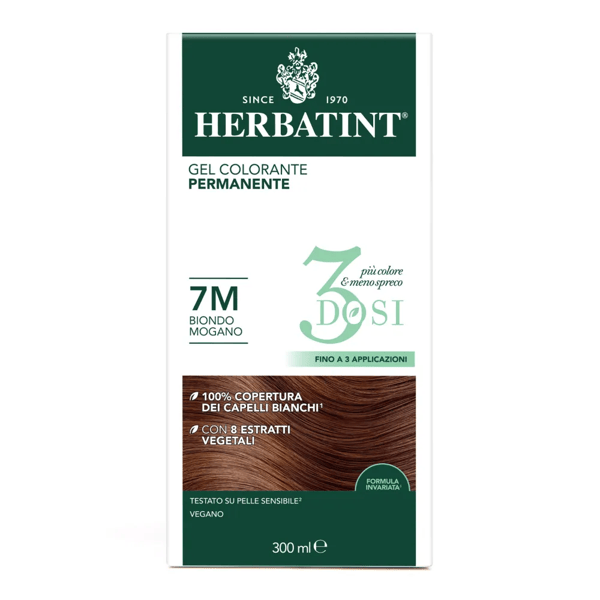 Herbatint Tintura Capelli Gel Permanente 3Dosi 7M Biondo Mogano 300 ml — confronto prezzi