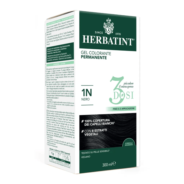 Herbatint Tintura Capelli Gel Permanente 3Dosi 1N Nero 300 ml — confronto prezzi