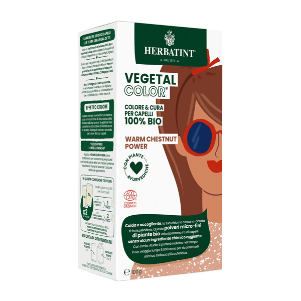 Herbatint Vegetal Color Warm Chestnu Power Castano Caldo 100g