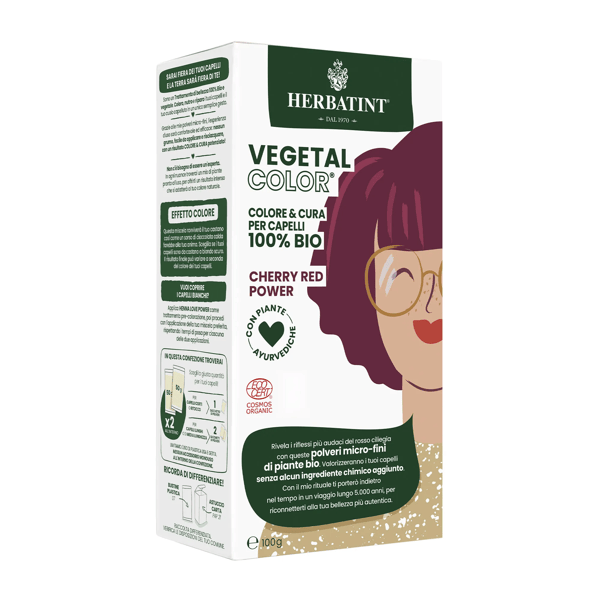Herbatint Vegetal Color Cherry Red Power Colorazione Naturale 100 gr