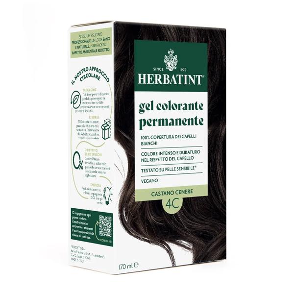 Herbatint Tintura Capelli Gel Permanente 4C Castano Cenere 170 ml