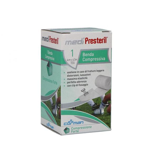 Medipresteril Benda Elastica Compressione Forte, 6cm x 4,5m