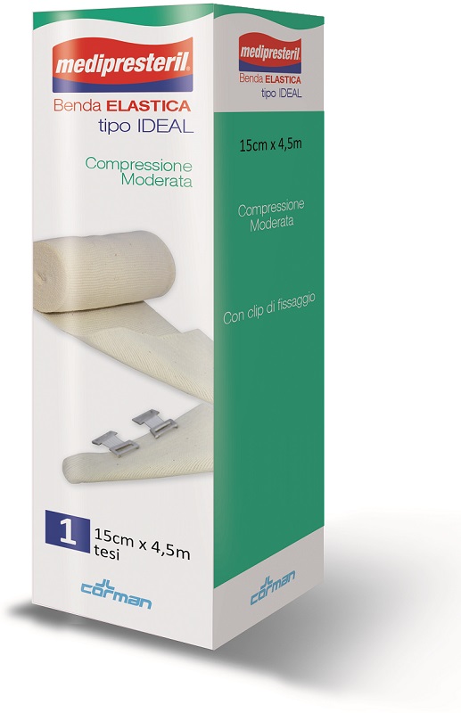 Medipresteril Benda Elastica Ideal Compressione Moderata, 15cm x 4,5m