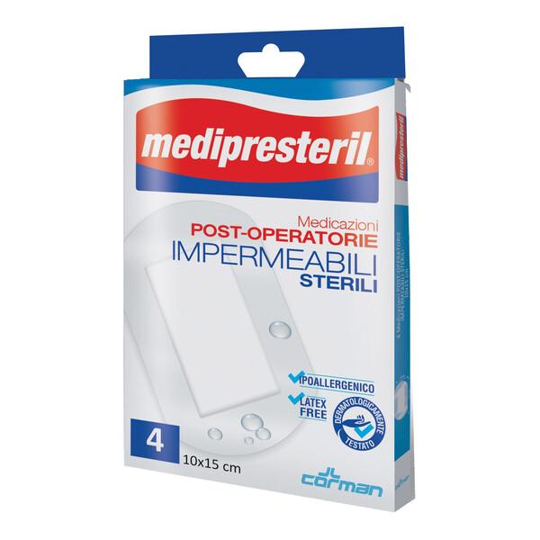 Medipresteril Medicazioni Post-operatorie Impermeabili 10x15 cm 4 Pezzi