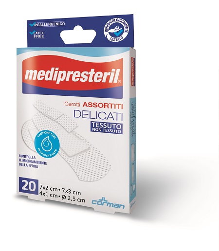 Medipresteril Cerotti Delicati Assortiti TNT, 20 Cerotti