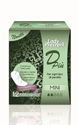 Presteril Lady Dpiù Mini Assorbenti per Lievi Incontinenze 12 Pezzi