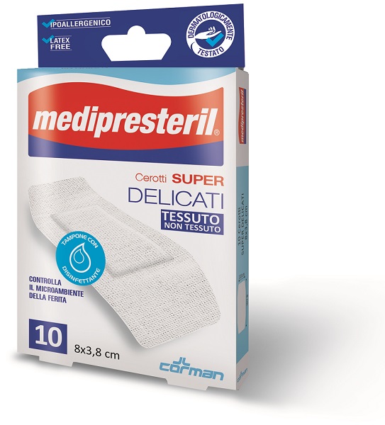 Medipresteril® Cerotti Super Delicati Tessuto non 8x3,8 cm 10 pz Cerotto