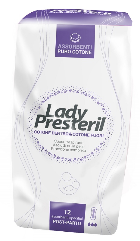 LADY PRESTERIL ASSORBENTI POST PARTO 12 PEZZI