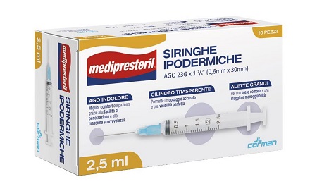 PRESTERIL Siringhe 2,5 ml 10x2,5