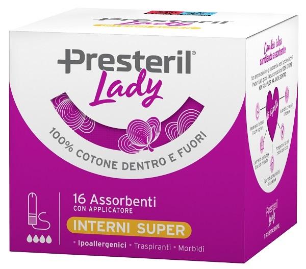 Presteril Lady 16 Assorbenti Interni Con Applicatore per Flussi Forti