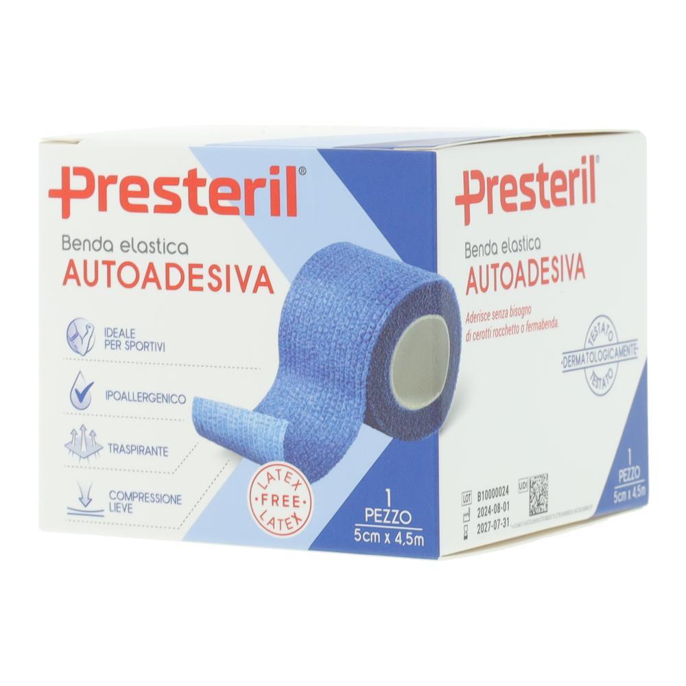 Presteril Benda Elastica Autoadesiva 5cm x 4,5m colore Blu
