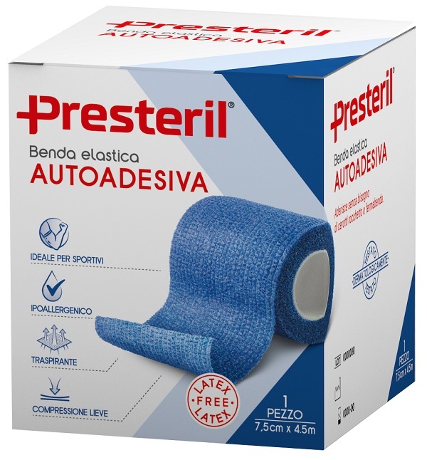 Presteril Benda Elastica Autoadesiva 7,5cm x 4,5m colore Blu — confronto prezzi