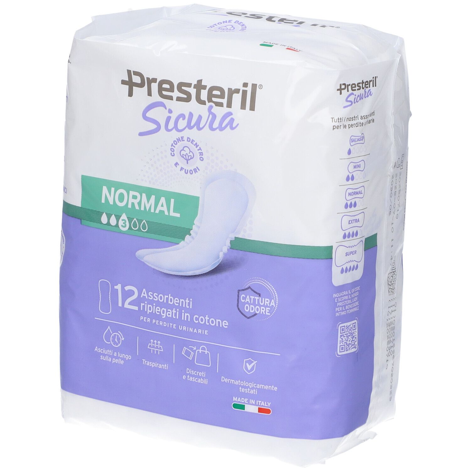 Presteril Sicura Assorbente Normal 12 Pezzi pz Assorbenti
