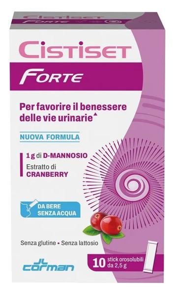 Cistiset Forte Integratore Vie Urinarie D-mannosio Cranberry 10 Stick