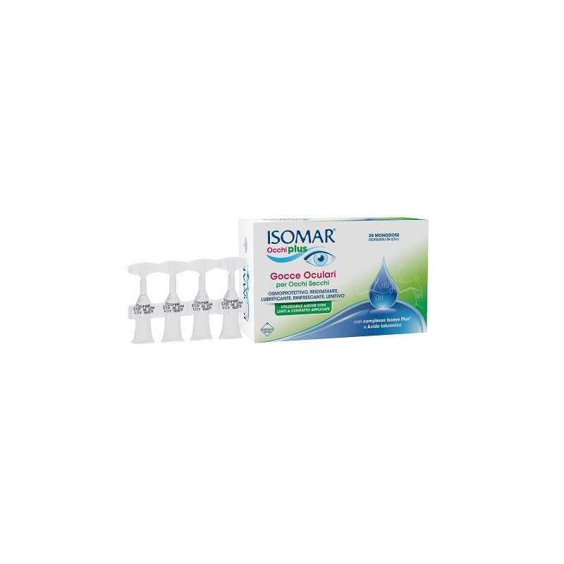Isomar occhi plus gocce oculari per occhi secchi all'acido ialuronico 0,25% 30 flaconcini monodose