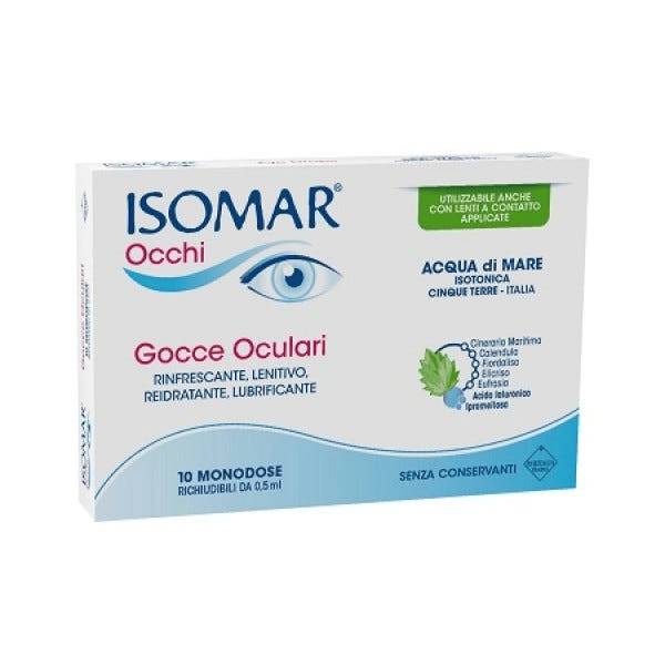 Isomar Occhi Monodose Gocce Oculari Occhi Rossi 10 Flaconcini