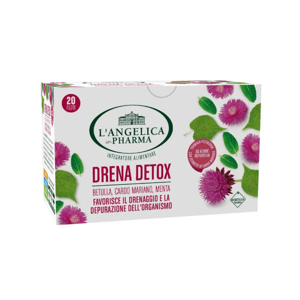 L'Angelica Tisana Drena Detox Per Drenaggio dei Liquidi e Depurazione Organismo 20 Filtri — confronto prezzi