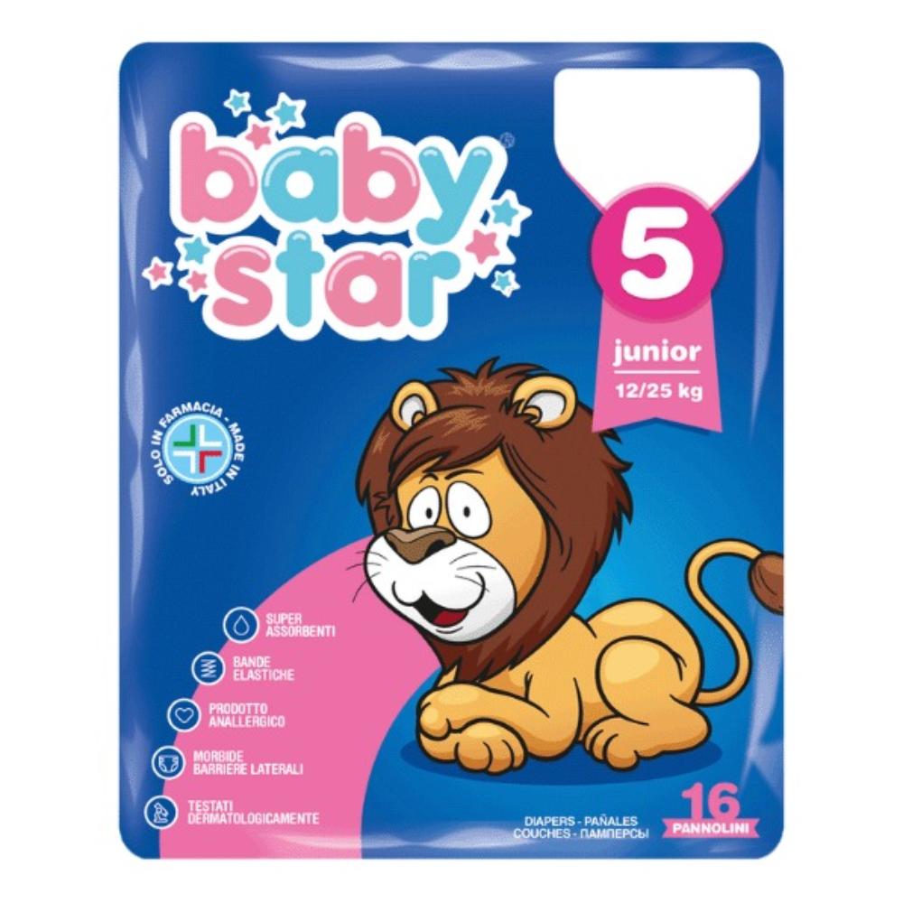 Baby Star Pannolini Per Bambini Taglia 5 12-25Kg, 16 Pannolini — confronto prezzi