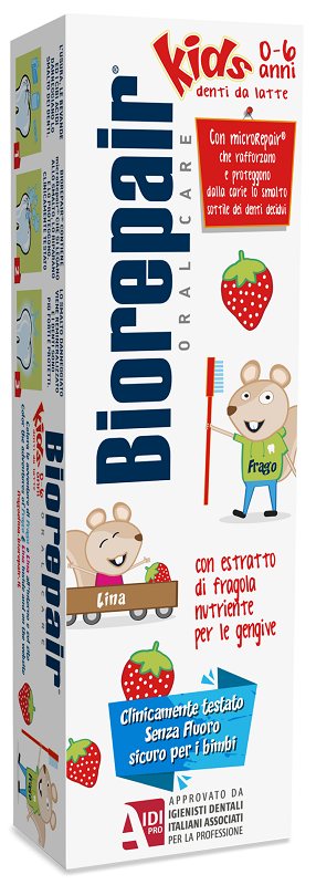 Biorepair Dentifricio Junior 0-6 anni con Estratto di Fragola, 50 ml