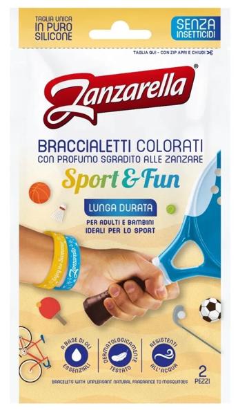 Zanzarella Sport & Fun Braccialetti Colorati 2 Pezzi