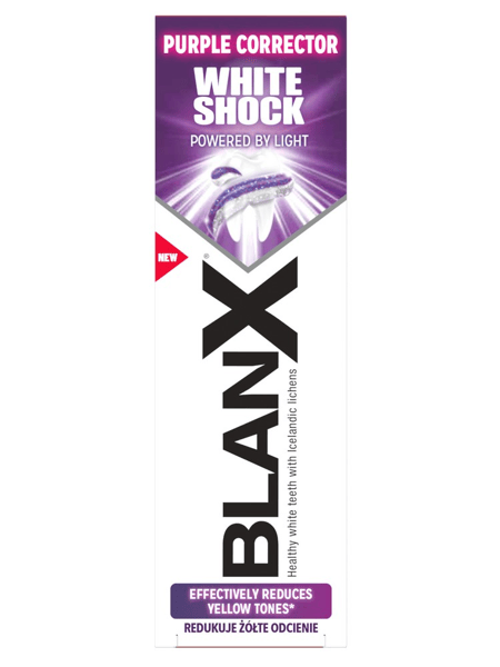 BlanX White Shock Dentifricio Sbiancante con Correttore Viola 75 ml